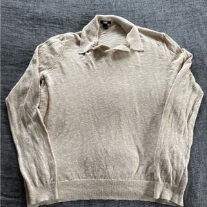 PAIGE Men's Valdez Cotton & Linen Polo Sweater